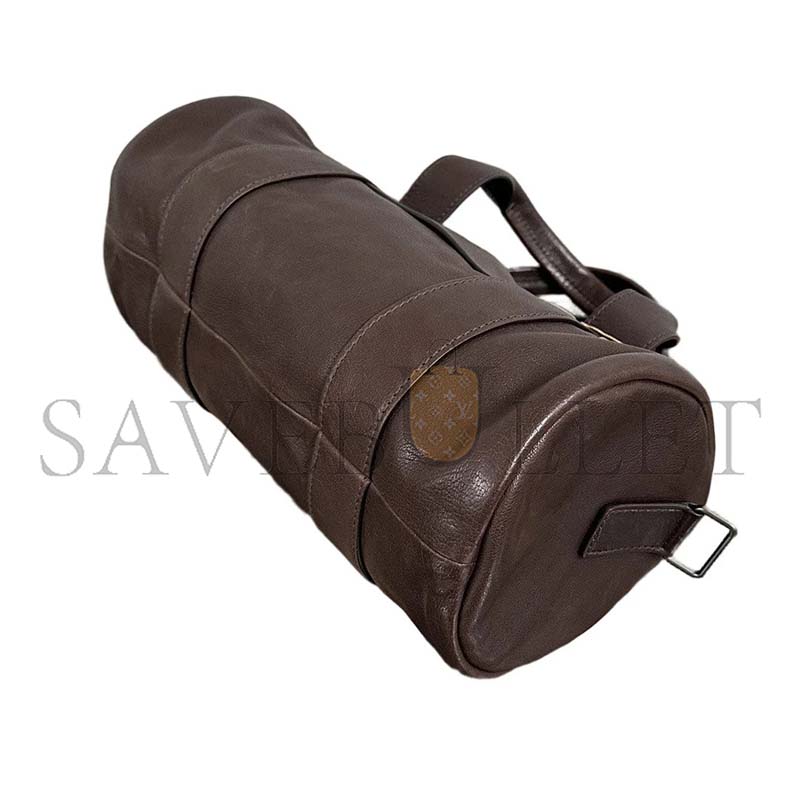Pra*a BLACK ROUTE LARGE LEATHER TOP HANDLE BAG 1BB161 (28.5*12*12cm)
